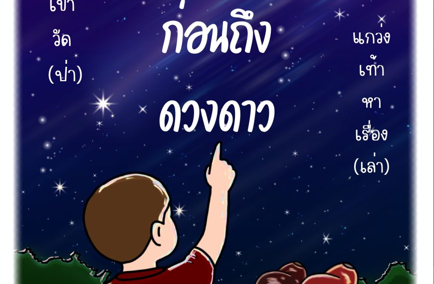 ผลงานรวมเล่มวรรณกรรม หนังสือ ถอยหลังเข้า(วัด)ป่า แกว่งเท้าหาเรื่อง (เล่า) จากโครงการค่ายการเขียนสร้างสรรค์